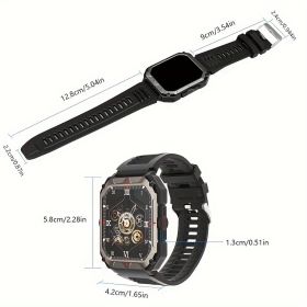 Men S Smart Watch Answer,make Calls, Wireless Calling Sports Smartwatch Fitness Tracker, With Multiple Sport Modes, Step Counter, Alarm, Compatible Wi