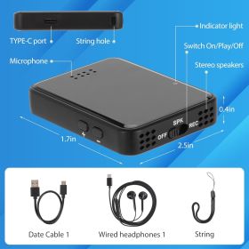 Magnetic Voice Activated Recorder Device,MP3 Voice Records With Microphone,60 Hours Continuous Portable Audio Recorders For Work,Lectures,Meetings,Int