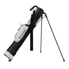 Portable Golf Carry Bag - Dual Carrying (Shoulder Strap+Top Handle), Zippered Pocket+Bottle Holder-Grey + Black