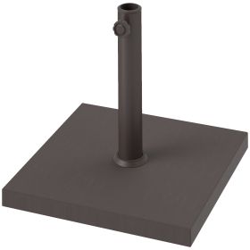 Patio Umbrella Base, 32 lbs Concrete Heavy Duty Umbrella Base, Outdoor Umbrella Stand Patio Umbrella Holder for 1.5"/1.9" Umbrella Poles for Outdoor, (Option: Brown-585x635x110 mm)