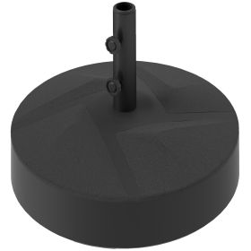 Patio Umbrella Base Holder, Heavy Duty Outdoor Umbrella Stand Base, Filled Up to 66lbs with Stand or 55lbs with Water for Garden, Poolside, Black (Option: Black-520x580x190 mm)