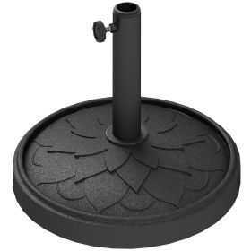 Round Patio Umbrella Base, 26 lbs Resin Umbrella Stand Base, Heavy Duty Patio Umbrella Holder for 1.3"/1.5"/1.9" Umbrella Poles for Outdoor, Lawn, Po (Option: Black-510x600x110 mm)
