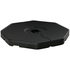 4 PC Patio Umbrella Base, Outdoor Hexagon Stand Cantilever Offset Umbrella Weights with Easy-Fill Spouts, 229 lb. Capacity Water or 275lb Capacity Sa (Option: Black-600x500x580 mm)