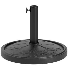 Round Patio Umbrella Base, 26 lbs Resin Outdoor Umbrella Stand Base, Patio Umbrella Stand for 1.3"/1.5"/1.9" Umbrella Poles for Outdoor, Lawn, Poolsi (Option: Black-510x600x110 mm)