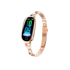 Gold Smartwatch For Women Compatible For Android& IOS,Bling Smart Bracelet With Female Menstrual Cycle Heart Rate Blood Pressure Remote Photography Wa (Option: Gold)